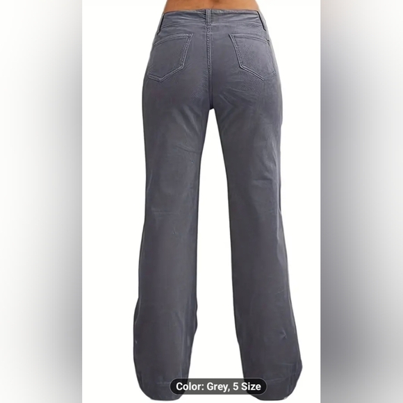 Gray Straight-Leg Pants - Picture 6 of 7